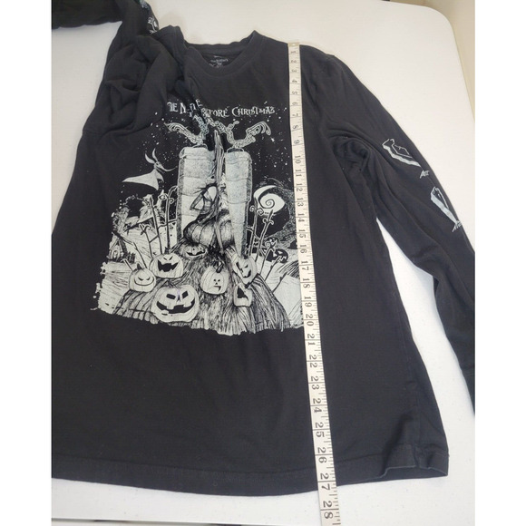 Disney Black Tim Burton's The Nightmare Before Christmas Top Women's Size Large - Picture 6 of 11